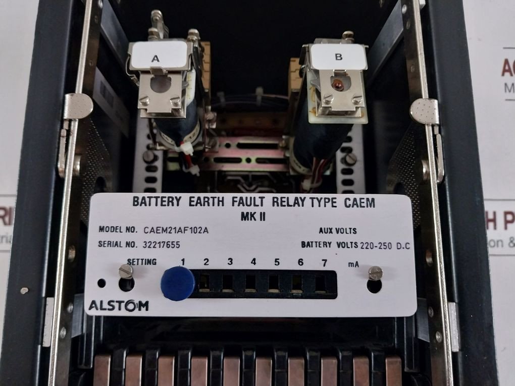 Alstom CAEM21Af102A Battery Earth Fault Relay CAEM 1-7 MA 220-250 D.C kontek-marine