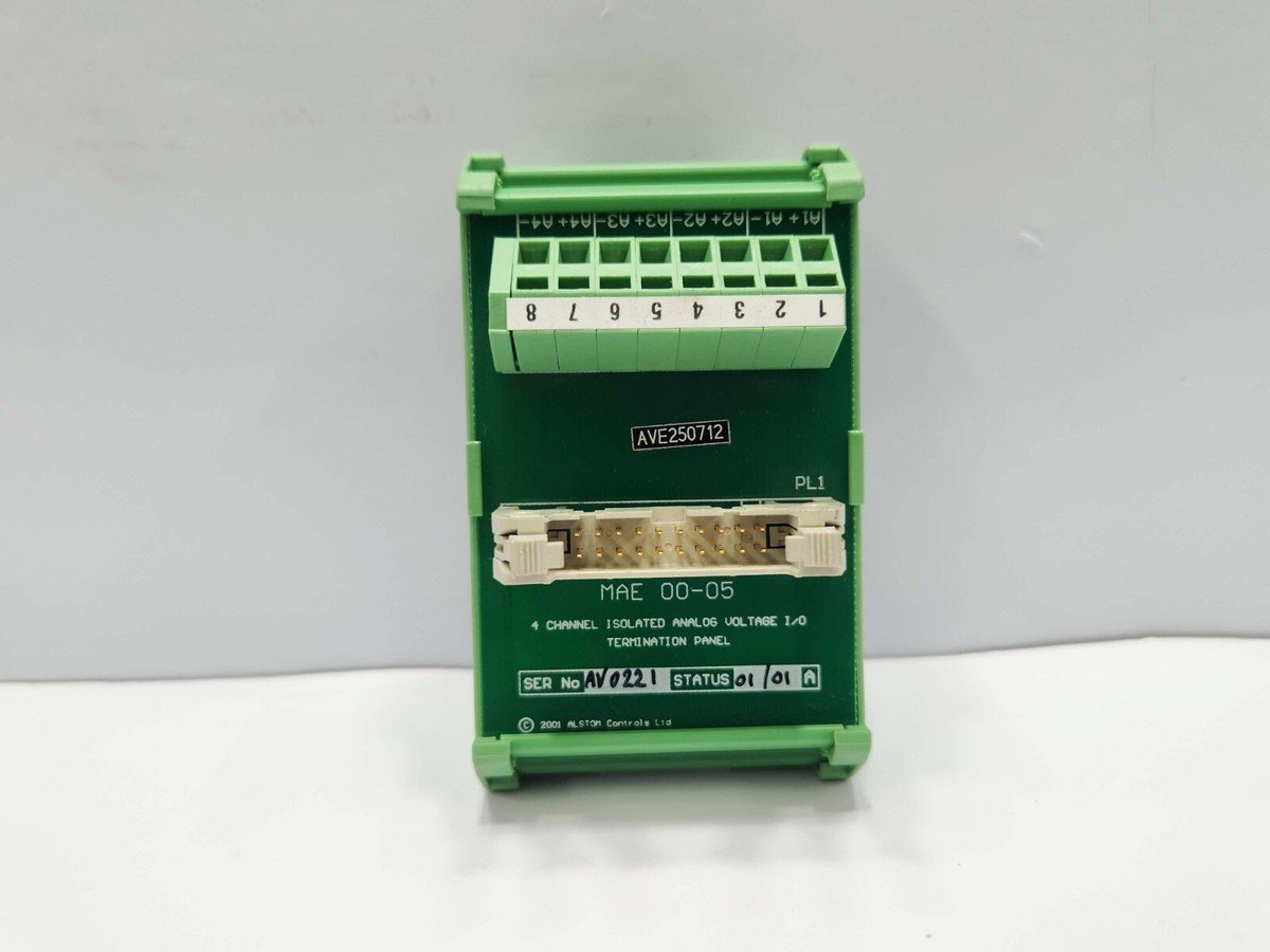 Alstom Controls MAE 00-05 Analog Voltage I/O Termination Panel kontek-marine